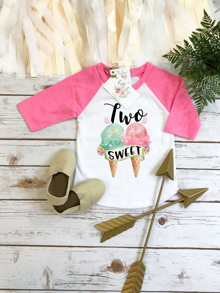 2 Scoops of Fun, TWO SWEET, Ice Cream Birthday, 2nd Birthday, Ice Cream party, Ice Cream Theme, Girl Birthday, Birthday Shirt, Girl Party