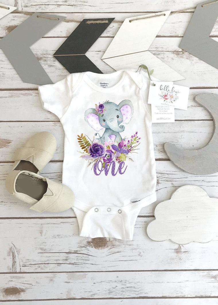 First Birthday Onesie®, Elephant Theme, Birthday Shirt, 1st Birthday, Girl Birthday, Birthday Onesie®, Elephant Party, Boho Birthday, Boho