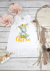 3rd Birthday, Elephant Theme, Birthday Dress, Third Birthday, Girl Birthday, Girl Birthday Gift, Elephant Party, Boho Birthday, Boho Theme