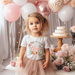 This Little Peach is Two β 2nd Birthday Outfit β Peach Theme Toddler Shirt β Floral Birthday Bodysuit β Cute Two Year Old Birthday Gift
