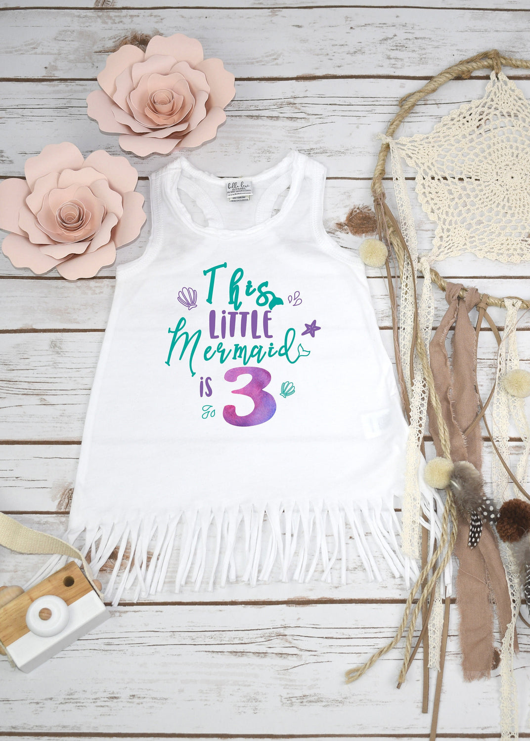 Mermaid Birthday, Third Birthday, This Little Mermaid is 3, 3rd Birthday, Mermaid Party, Mermaid Shirt, Mermaid Theme, Girl Birthday,Mermaid