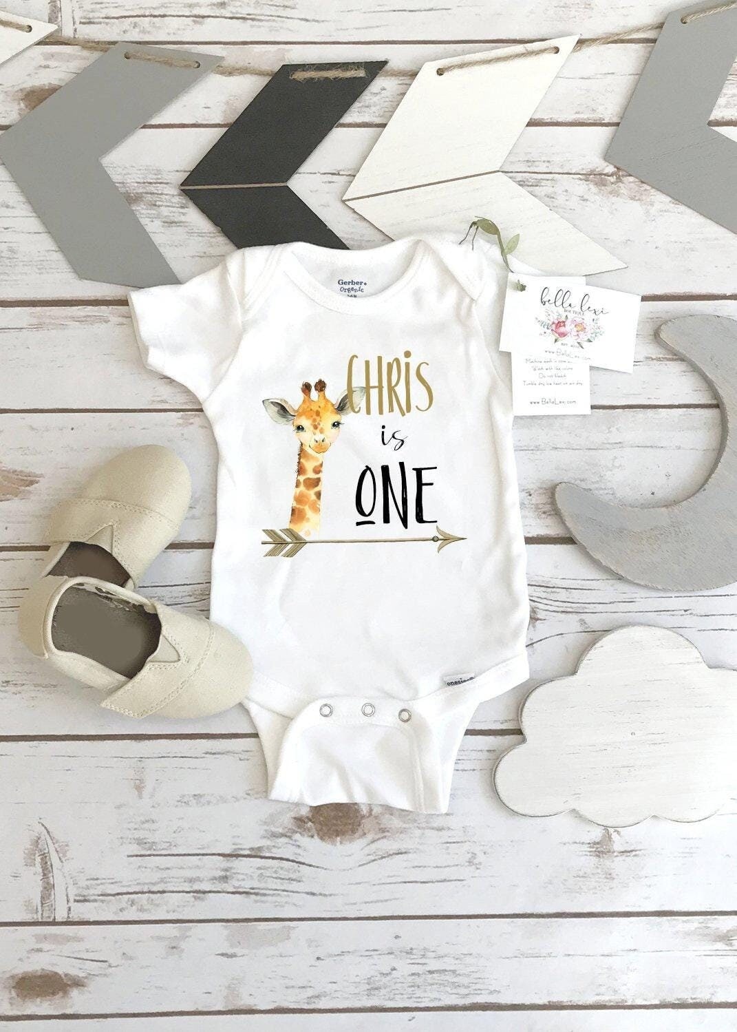 First Birthday, Giraffe Theme, Birthday Shirt, 1st Birthday, Personalized Birthday Shirt, Boy Birthday, Birthday Onesie®, Safari Birthday