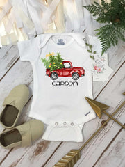 Christmas Onesie®, Personalized Onesie, Personalized Christmas, 1st Christmas, My First Christmas, Personalized Baby Gift, Christmas Truck