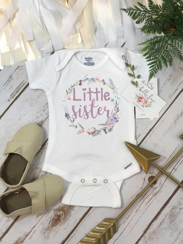 Little Sister Onesie®, Baby Sister, Sisters Shirts, Baby Sister Shirt, Sister Shirt, Family tees, Baby Sister Reveal, Baby Sis Announcement