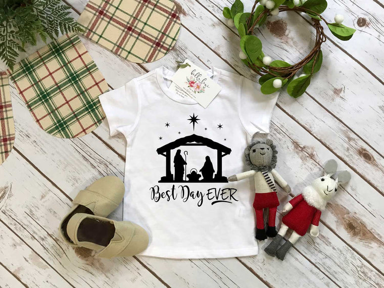 Christmas Shirt, Best Day Ever, Nativity Shirt, Religious Christmas Shirt, 1st Christmas, My First Christmas, Jesus Birthday, Manger Shirt