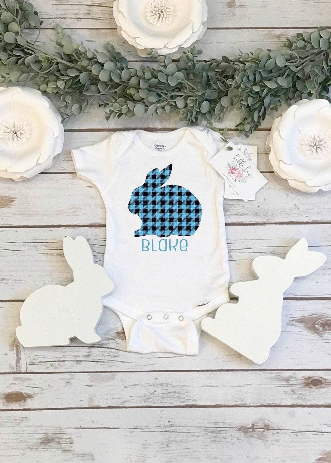 Easter Onesie®, Baby's First Easter, Custom Bodysuit, Personalized Easter, Baby Shower Gift, Monogram Easter Shirt, Baby's 1st Easter,BOY