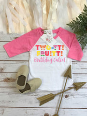 Second Birthday, Twotti Fruity theme, 2nd Birthday Shirt, Summer Birthday, 2nd Birthday, BIRTHDAY CUTIE, Fruit Party, Tutti Frutti RAGLAN