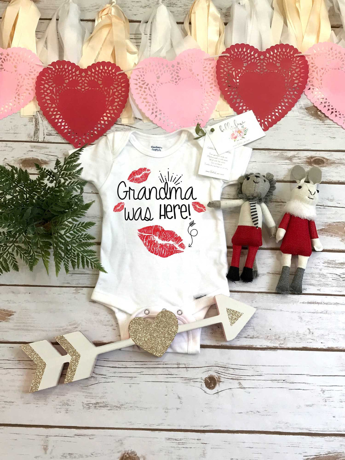 Valentine's Onesie®, Grandma was here, Grandma shirt, First Valentines, Baby Valentine Shirt, Valentine Shirts, Baby Shower Gifts, Kisses