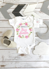 Big SISTER Shirt, Promoted to Big Sister, Big Sister Onesie®, Pregnancy Reveal, Baby Announcement, Big Sister To Be, Big Sister Reveal Shirt