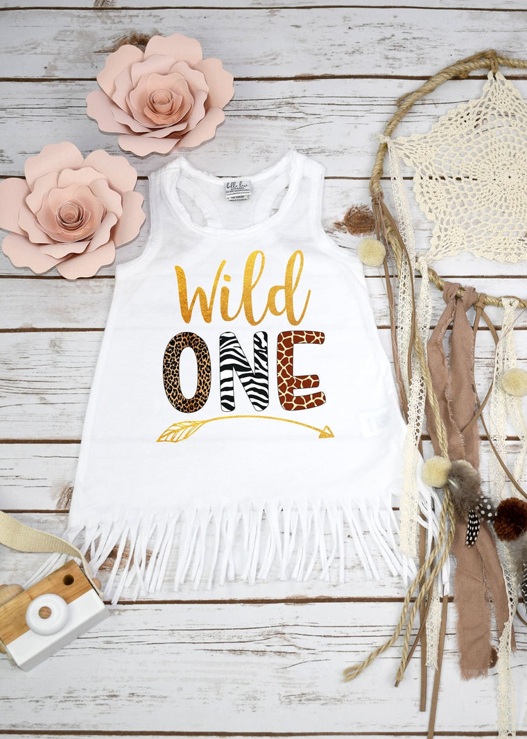 First Birthday, Wild One, Girl Birthday Dress, Personalized Birthday, 1st Birthday, Fringe Birthday Dress, Boho Birthday, Safari Birthday