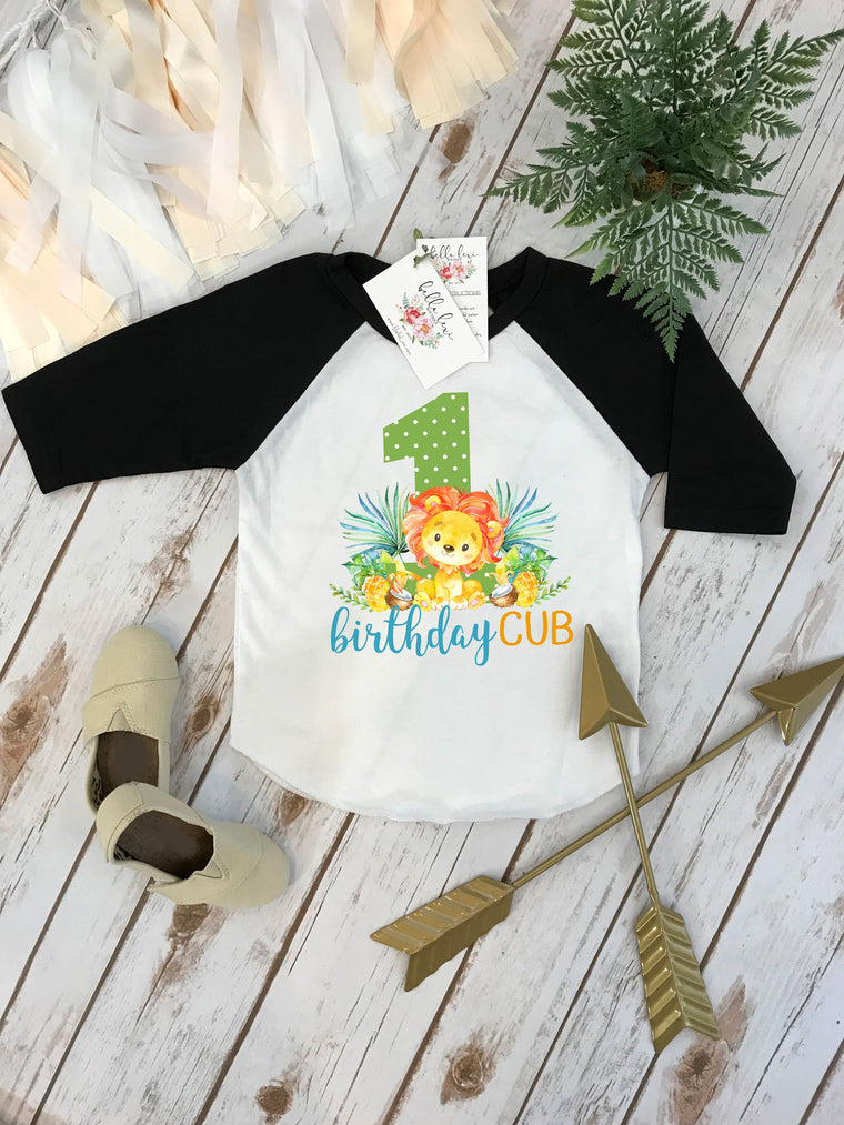 Safari Birthday Shirt, Jungle Birthday, 1st Birthday shirt, Safari Party, Zoo Party, Animal Party Shirt, Birthday Cub, Zoo Birthday set,Lion