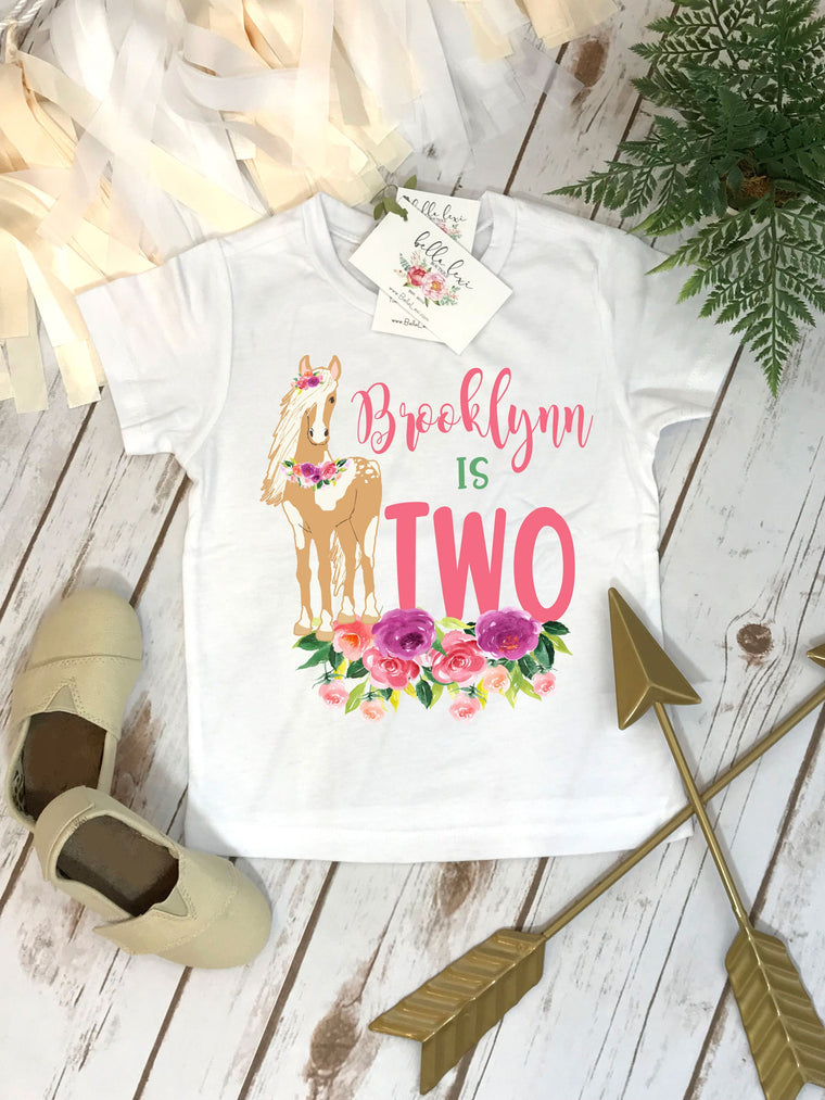 Horse Birthday, Personalized Birthday Shirt, 2nd Birthday, Second Birthday, Niece Gift, Pony Party Set, Pony Birthday, Two Wild Birthday,