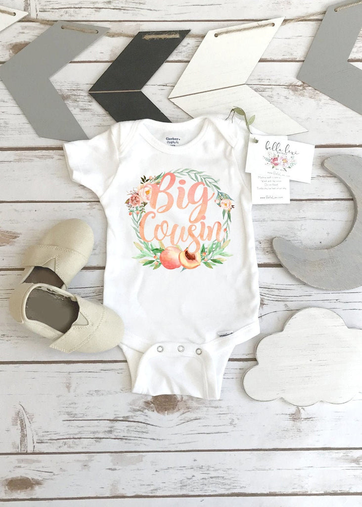 Big COUSIN Shirt, Big Cousin Announcement, Big Cousin Onesie®, Pregnancy Reveal, Baby Announcement, Big Cousin To Be,Big Cousin Reveal Peach