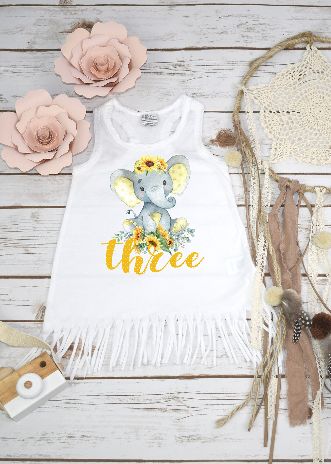 3rd Birthday, Elephant Theme, Birthday Dress, Third Birthday, Girl Birthday, Girl Birthday Gift, Elephant Party, Boho Birthday, Boho Theme