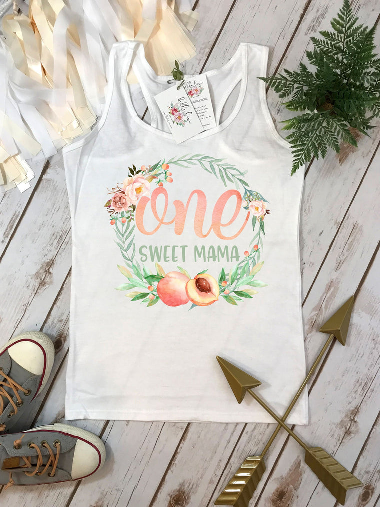 One Sweet Peach, Peach Birthday shirt, 1st Birthday, Sweet as a Peach, Peach Party, Peaches Birthday, Peachy, Mommy and Me Shirt, Sweet mama
