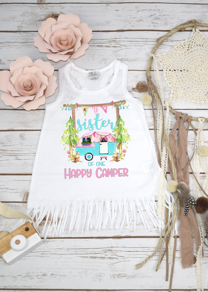 Happy Camper Shirt, Camping Birthday, SISTER Birthday, Camping Theme, Camp Party, One Happy Camper, Wild One Birthday, Camping Party, Sister