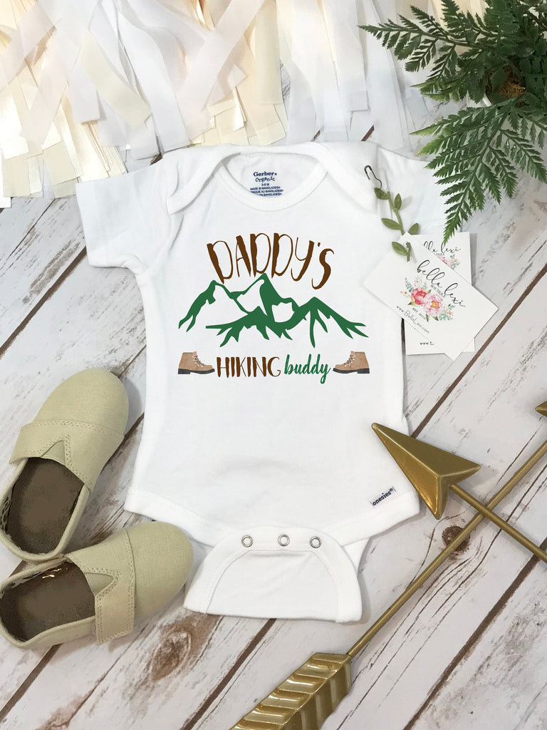 Hiking Onesie®, Daddy's Hiking Buddy, Baby Shower Gift, Camping shirts, Hiking Theme, Nephew Gift, Newborn Baby Gift, Baby Boy Gifts, Campin