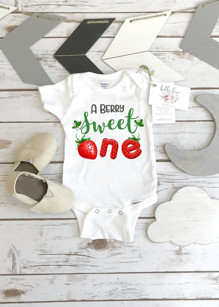 First Birthday Onesie®, Berry Sweet One, Strawberry Birthday shirt, 1st Birthday, Strawberry Theme, Strawberry Party, Girl Birthday, Niece