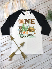 Happy Camper Shirt, First Birthday, Dad of the Happy Camper, One Happy Camper, 1st Birthday, Camping Shirt, Camping Party, Camping Birthday