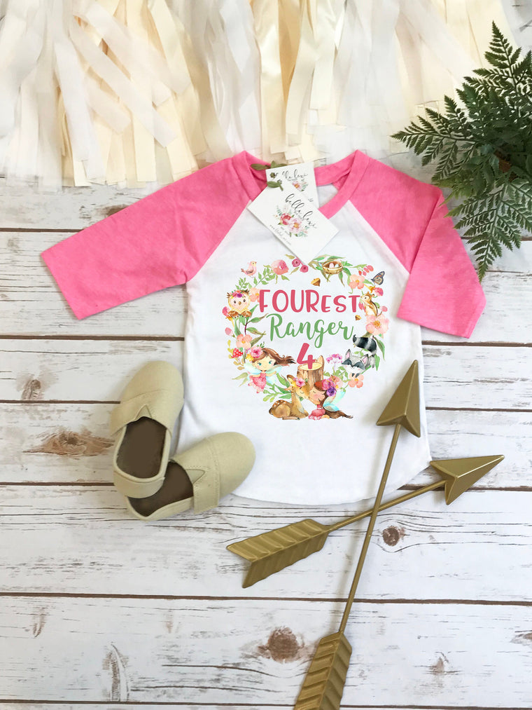 Fourth Birthday, Four Ever Wild, Enchanted Forest, 4th Birthday, 4th Birthday Shirt, Enchanted Fourest, Fourest Ranger, Woodland Party