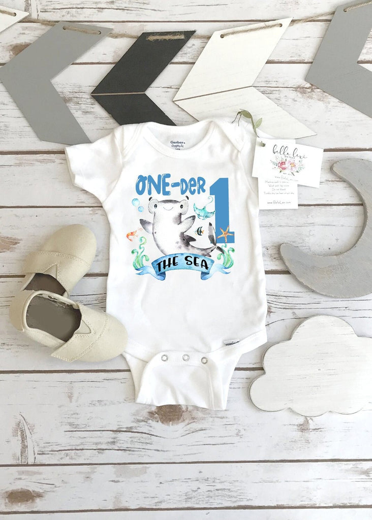 First Birthday Onesie®, Under the Sea Party, Shark Birthday, 1st Birthday, O'Fishally One, Ocean Party, Fish Birthday, One-der the Sea Set