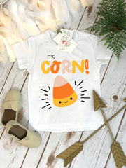 Halloween Onesie®, It's Corn, Halloween Shirt, First Halloween, Candycorn Shirt, 1st Halloween, Halloween Dress, Big Lump with Knobs, Corn