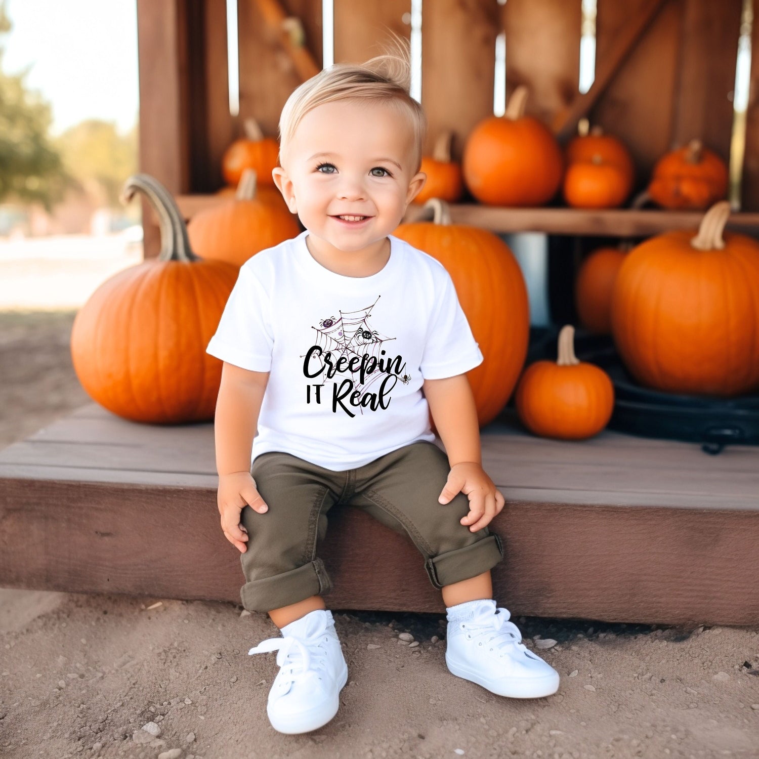 Halloween Onesie®, Creepin it Real, Funny Halloween Shirt, First Halloween, Spider Shirt, First Halloween, 1st Halloween,Spider Baby,Spiders