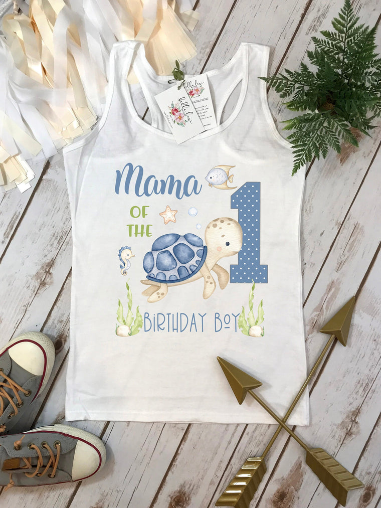 Under the Sea Party, Mom Birthday shirt, 1st Birthday, Ocean Party, Shark Birthday, Ofishally One, Mommy of the Bday Boy, ONEder Sea, Turtle