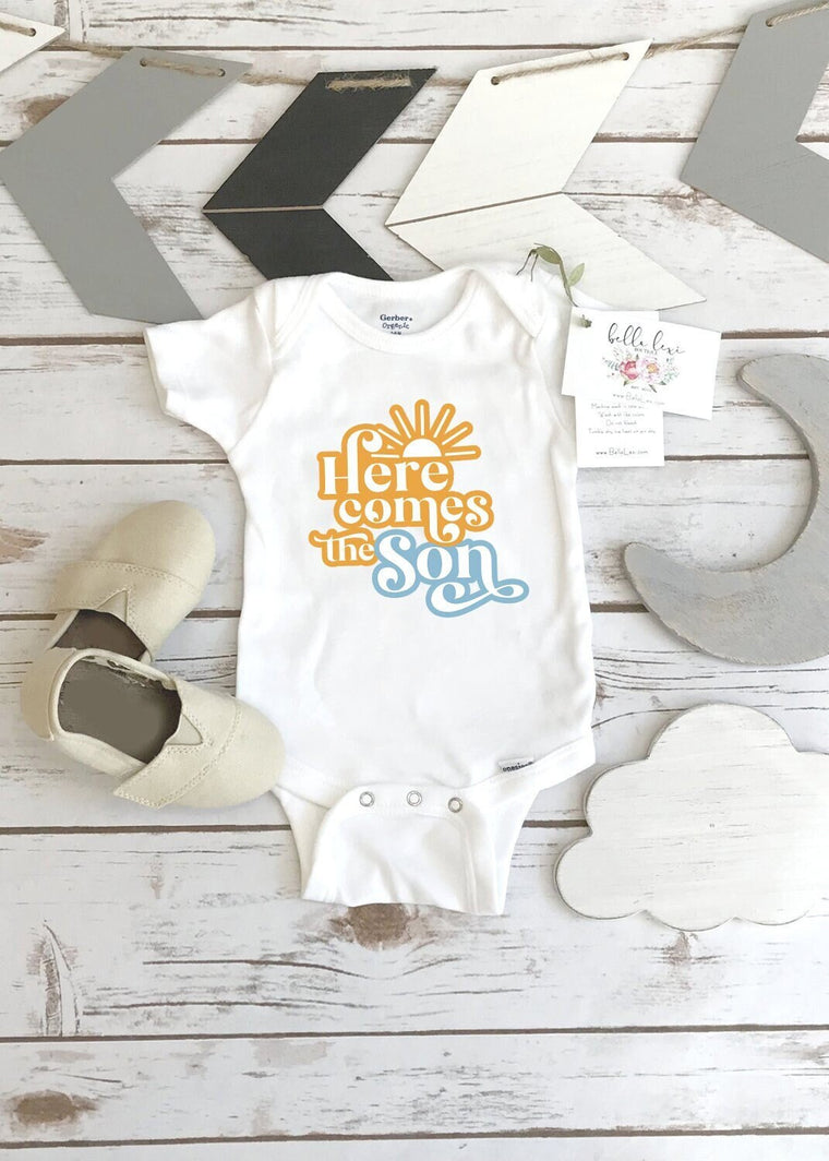 Here Comes the Son,  Baby Shower Decor, Boy Reveal, Retro Baby Shower, Pregnancy Reveal, Gender Reveal Theme, Baby Announcement, Baby Reveal