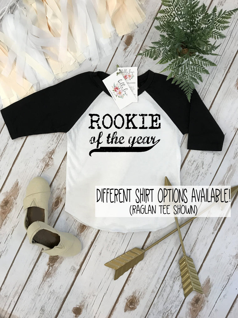 Rookie of the Year First Birthday Shirt, Cake Smash Outfit, All Star Birthday, Baseball Birthday, Gift for 1 year old, Baseball Party,