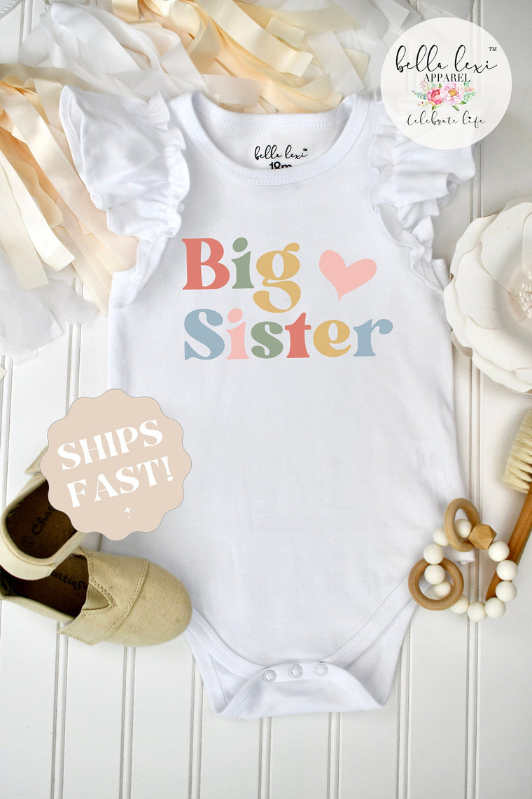 Big Sister Reveal, Kids Announcement Shirt, Big Sister Gift, Pregnancy Reveal, Sister Reveal, Siblings Shirt, Big Sister Shirt, Sister Tee