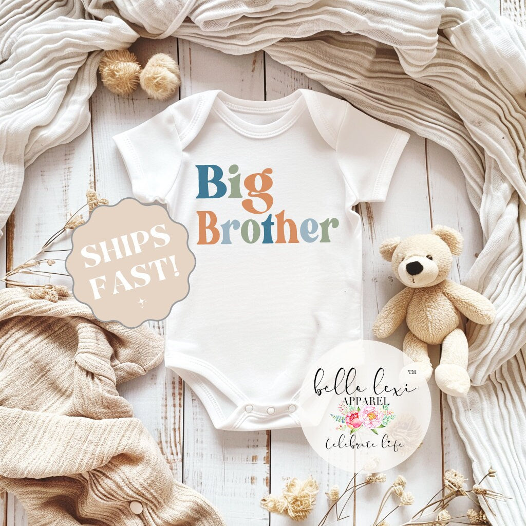 Big Brother Shirt, Big Brother Tees, Brother Tops, Big Brother Onesie®, Promoted to Big Brother, Brothers tees, Big Brother Reveal Set
