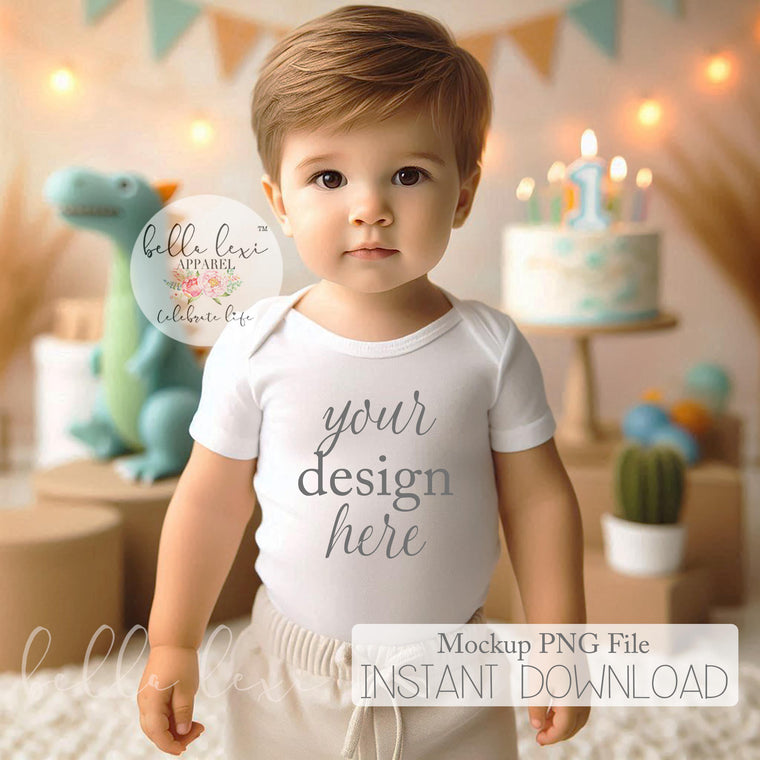 Kids Party Mockup, Baby Boy Mockup, Birtday Mockup, Bodysuit Mockup, Onesie® Mockup