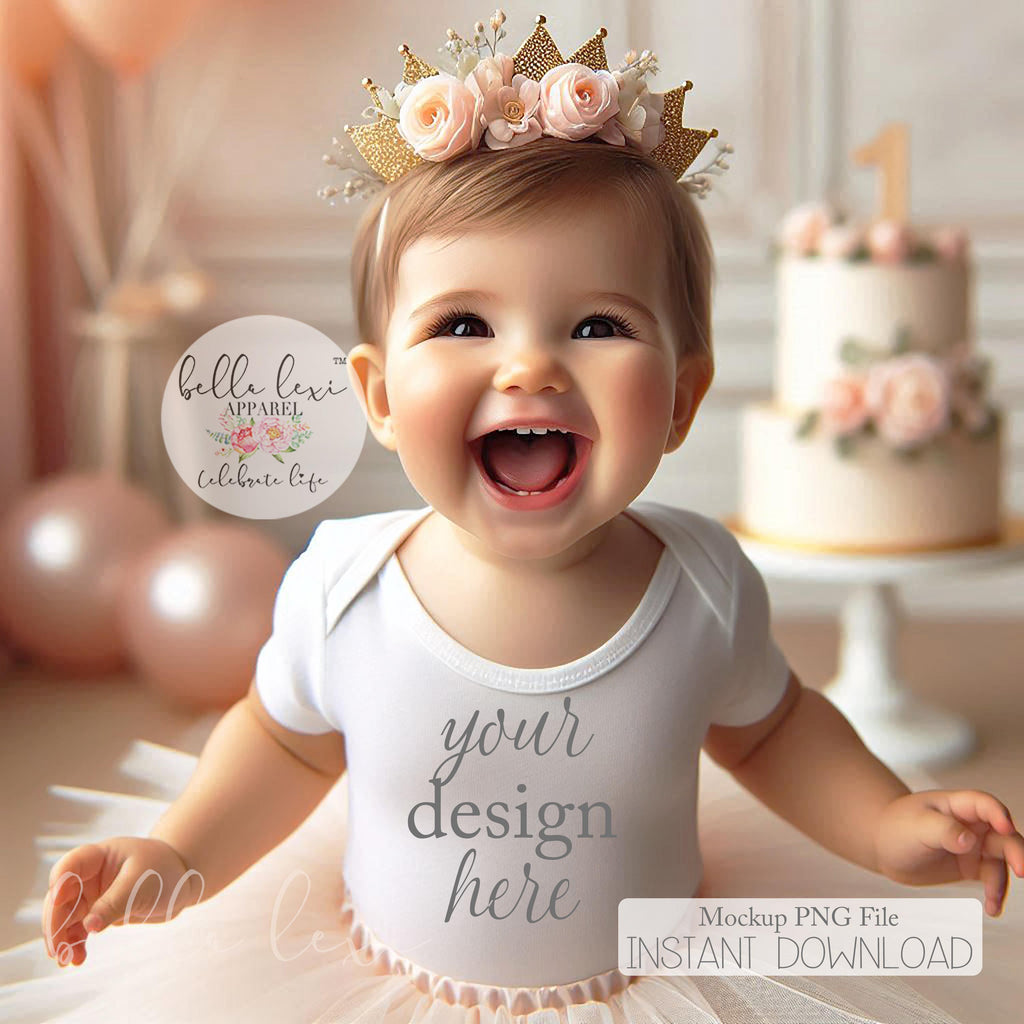 Girl Party Mock-up, Kids Birthday Tee Mockup, First Birthday Tee Mockup, Baby Girl Short Sleeve T-shirt Mock up, Toddler Birthday Set Flat