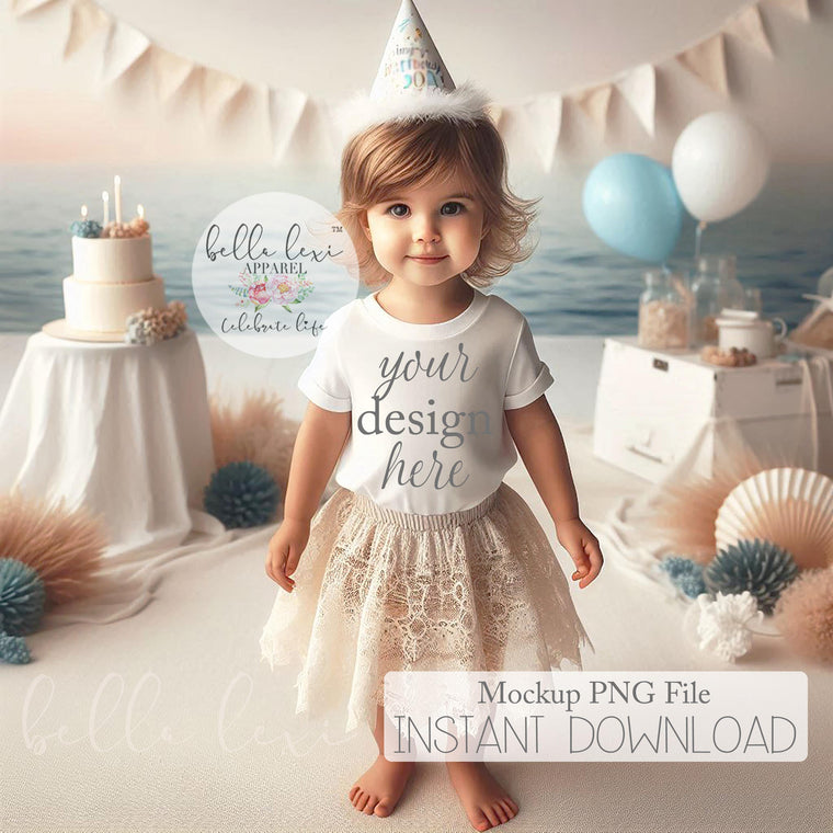 Baby Girl Mockup, Kids Party Mockup, Birthday Mockup, Bodysuit Mockup, Onesie® Mockup, Shirt Mockup, Apparel Mockup