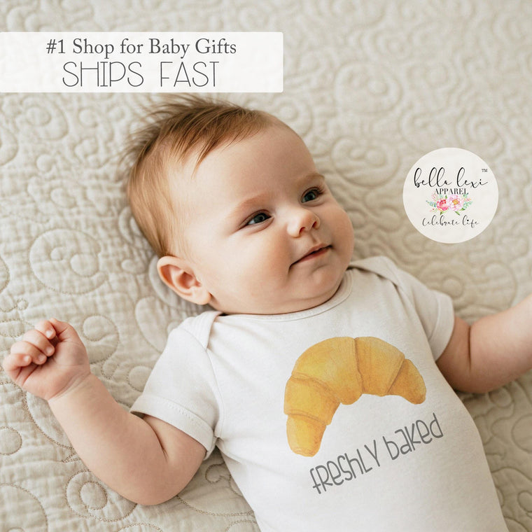 Freshly Baked Baby Onesie® | Cute Baby Shower Gift | Funny Newborn Outfit | Unisex Baby Clothes | Foodie Baby Bodysuit | Newborn Gift