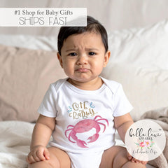 Crab Onesie®, Cute and Crabby, Baby Shower Gift, Ocean Theme, Nephew Gift, Niece Gift, Cool Aunt, Crab Baby Theme, Baby Shark Theme, Newborn