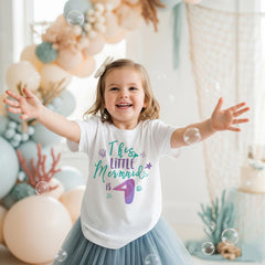 Mermaid Birthday, Fourth Birthday, This Little Mermaid is 4, 4th Birthday, Mermaid Party, Mermaid Shirt, Mermaid Theme, Under the Sea,
