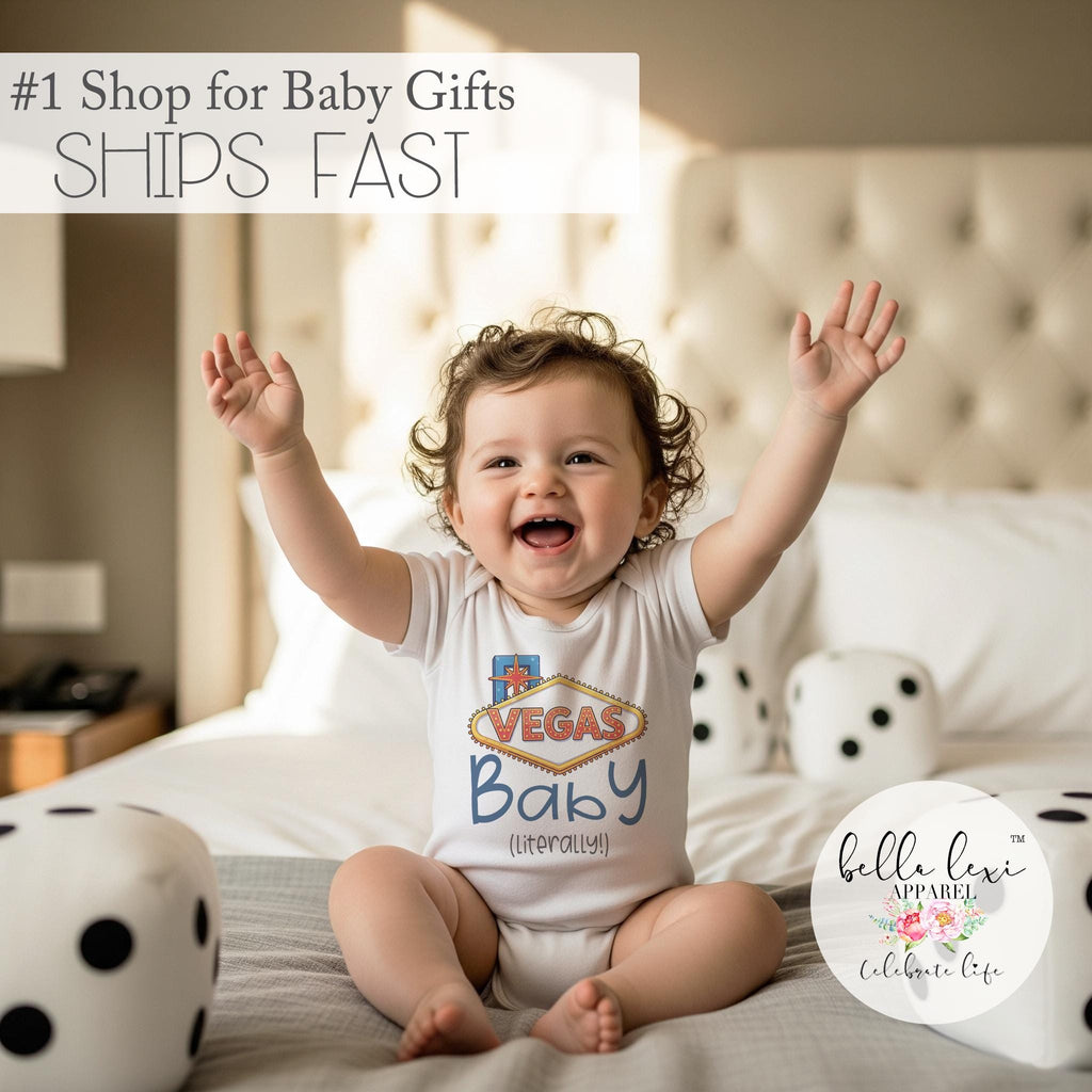Vegas Baby Reveal, Funny Baby Onesie®, Vegas Themed Baby Gift, Pregnancy Reveal Outfit, Gender Neutral Coming Soon, Baby Reveal Bodysuit