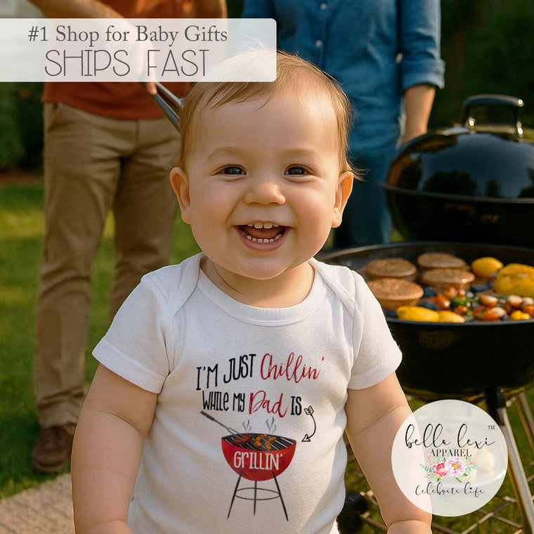Father's Day, Dad Onesie®, Father Gift from Baby, Father's Day Gift, Funny Baby Gift, Baby Shower Gift, BBQ Shirt, Grillin Daddy, BBQ Gift