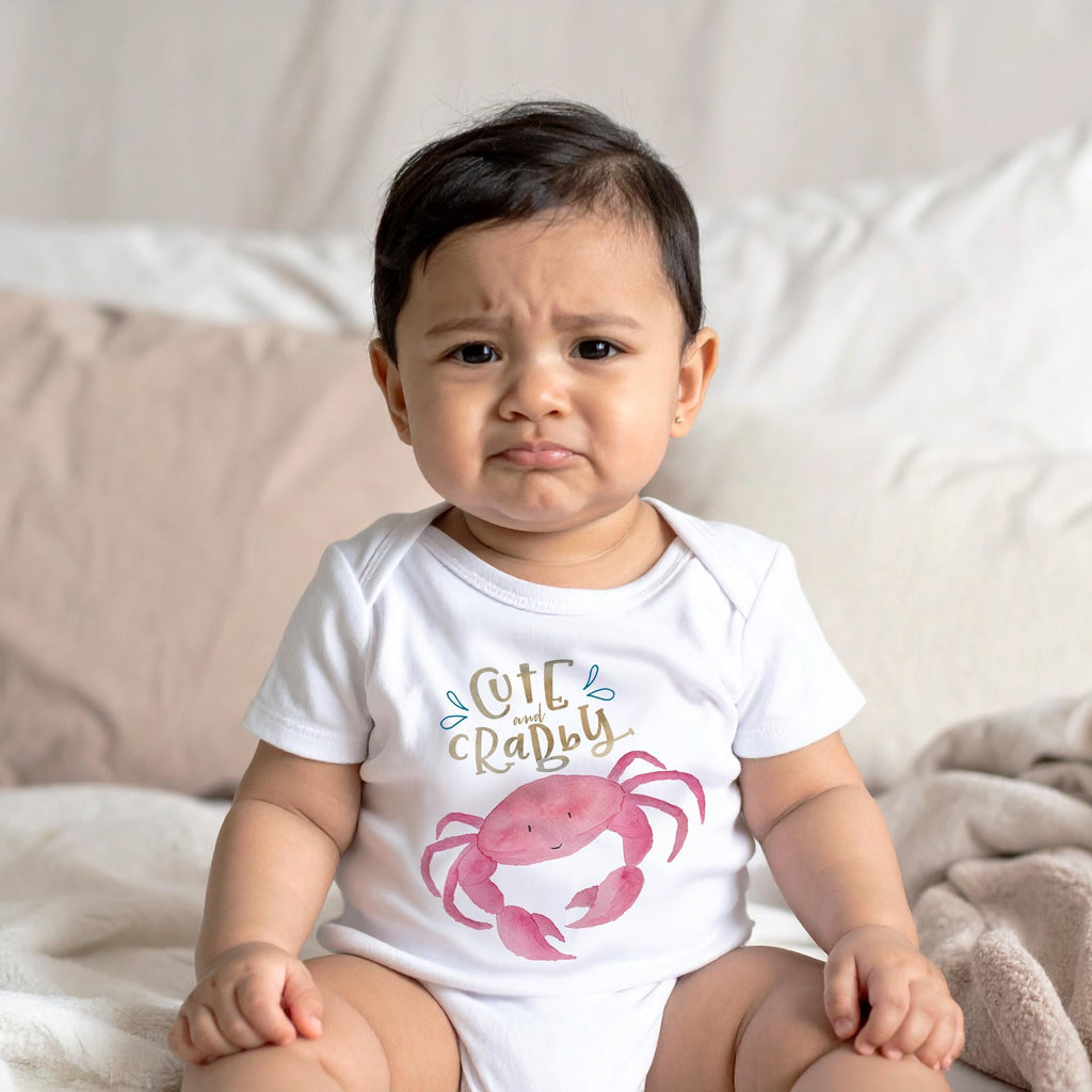 Crab Onesie®, Cute and Crabby, Baby Shower Gift, Ocean Theme, Nephew Gift, Niece Gift, Cool Aunt, Crab Baby Theme, Baby Shark Theme, Newborn