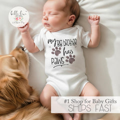 My Big Brother Has Paws, Pregnancy Announcement, Dog Shirt, Pregnancy Reveal, Baby Reveal, Baby Announcement, Fur Baby Bodysuit, Cat Shirt,