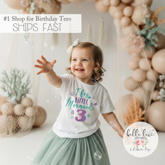 Mermaid Birthday, Third Birthday, This Little Mermaid is 3, 3rd Birthday, Mermaid Party, Mermaid Shirt, Mermaid Theme, Under The Sea Party