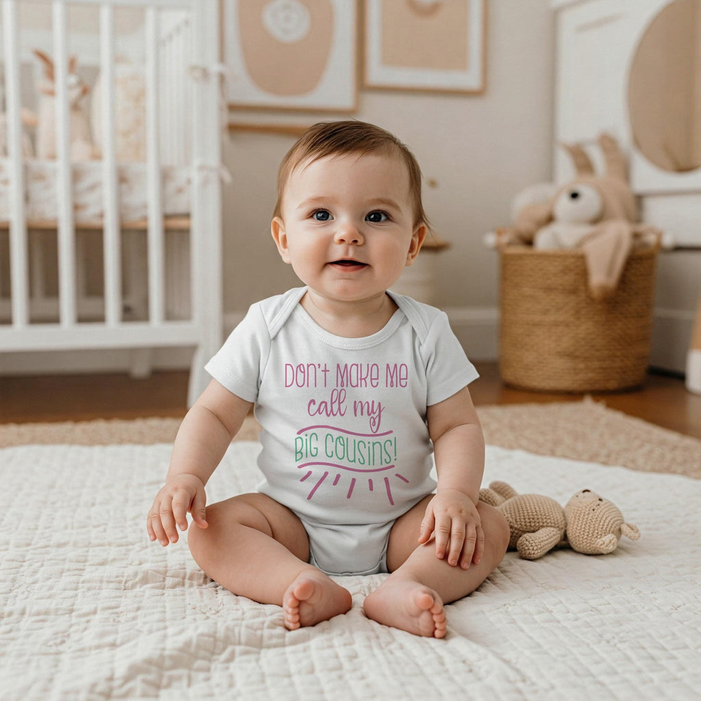Cousins Onesie®, Don't Make Me Call My Big Cousins, Big Cousin, Baby Cousin Shirt, Cousins Gift, Baby Shower Gift, Cousins Best Friends,Girl