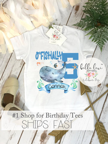 Under the Sea Party, Whale Birthday, 5th Birthday, O'Fishally 5, Ocean Party, Fish Birthday, Sealife birthday, OceanCore, Shark Shirt, Shark
