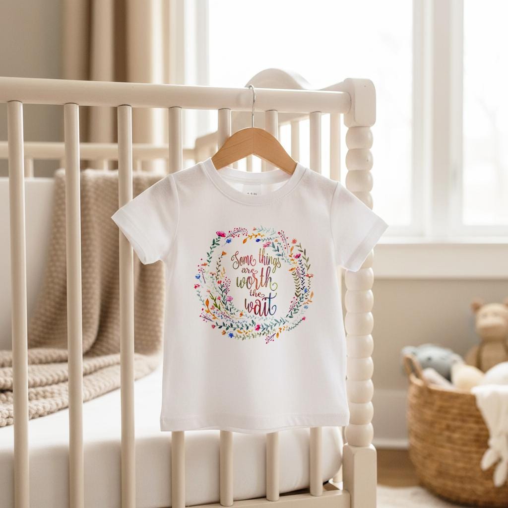 Rainbow Baby Onesie®, Worth the Wait Bodysuit, Neutral Rainbow Baby Gift, After Loss Baby Outfit, Watercolor Baby Shower Tee, Baby Girl Gift