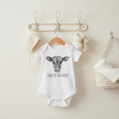 Baby Shower Gift, NEW TO the HERD, Western Nursery, Farm shirt, CowBOY, Cow Onesie®, Farm Baby Gift, Cute Baby Clothes, Cow Theme, Farm baby