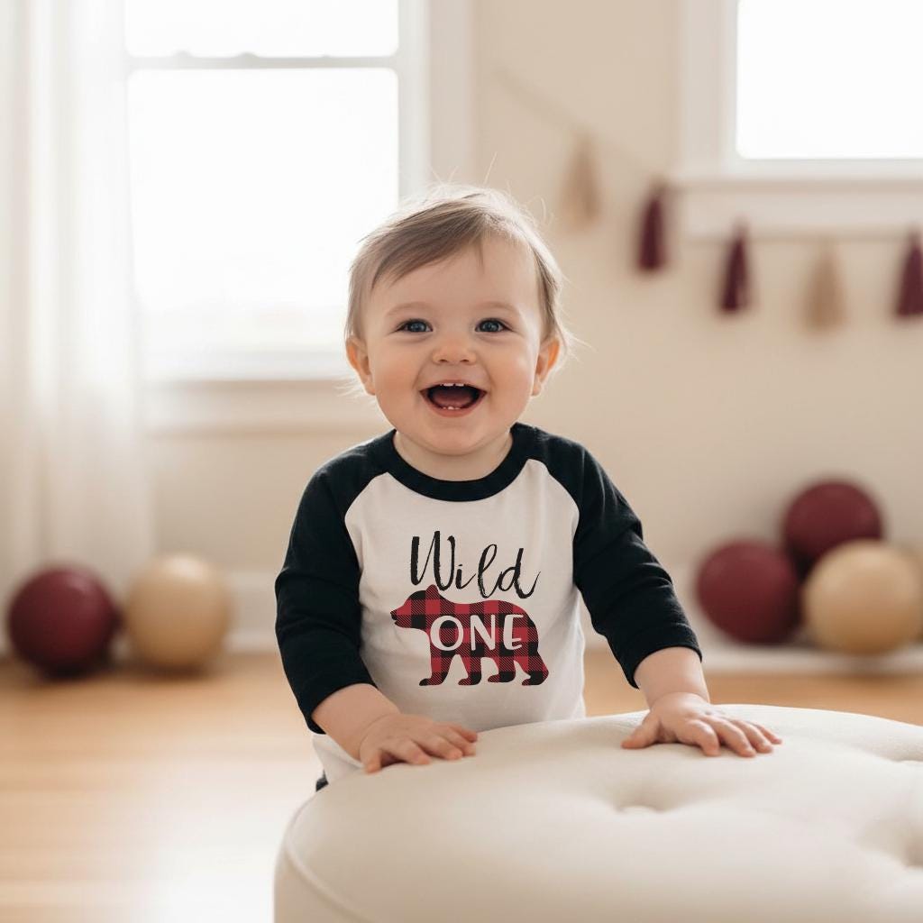 Wild One Birthday, Lumberjack Birthday, 1st Birthday shirt, Buffalo Plaid Party, Lumberjack Party, Wild One Bear Party, Wild One Party