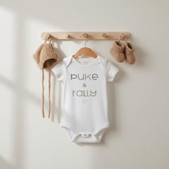 Puke & Rally Onesie®, Baby Shower Gift, Funny Baby Onesie®, Funny Baby Bodysuit, Funny Newborn Gift for Baby, Funny Baby Shower Gift, Niece