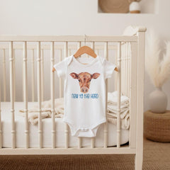 New to the Herd Onesie®, Western Newborn Outfit, Rustic Neutral Shower Gift, Baby Boy Gift, Cow Infant Romper, Farm Baby Bodysuit